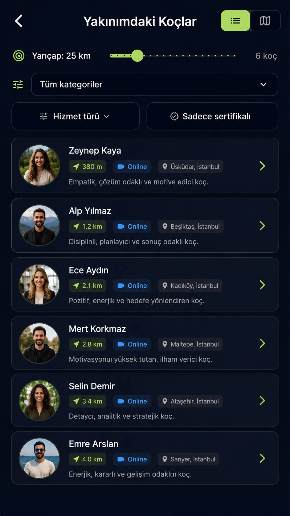 Keşfet ve Ara Ekran Görüntüsü